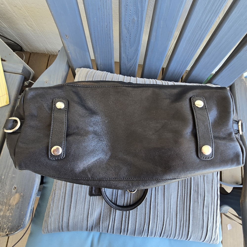 Coach Y2K June 1998 Great Condition Black Leather Tote Bag Purple Silk Inerior - Picture 14 of 17